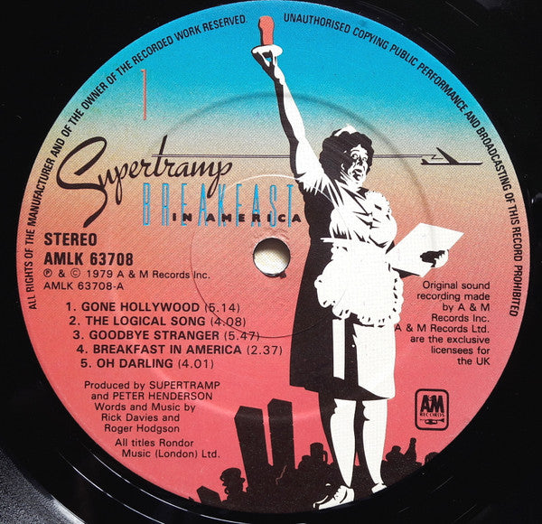 Supertramp : Breakfast In America (LP, Album)