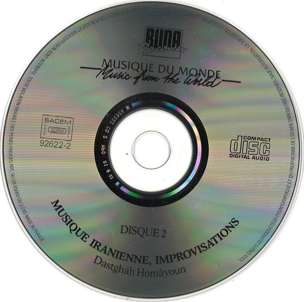 Hossein Alizâdeh & Madjid Khaladj : Musique Iranienne, Improvisations = Iranian Music, Improvisations (2xCD)