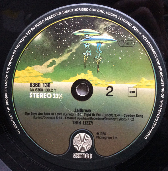 Thin Lizzy : Jailbreak (LP, Album, RE)