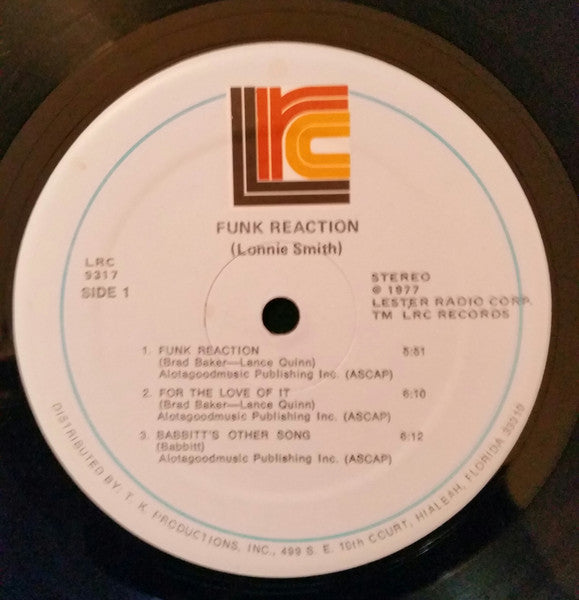 Lonnie Smith : Funk Reaction (LP, Album, Gat)