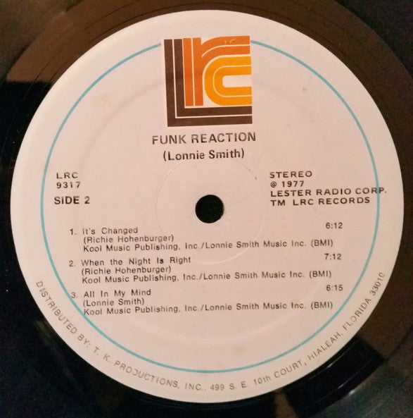 Lonnie Smith : Funk Reaction (LP, Album, Gat)
