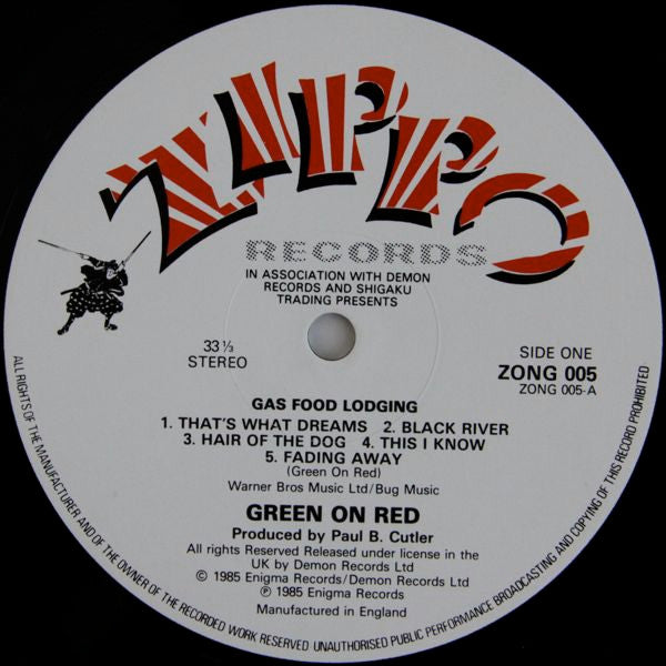 Green On Red : Gas Food Lodging (LP, Album)