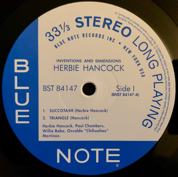 Herbie Hancock : Inventions & Dimensions (LP, Album, RE, 180)