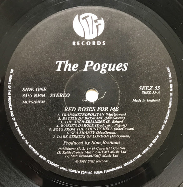 The Pogues : Red Roses For Me (LP, Album)