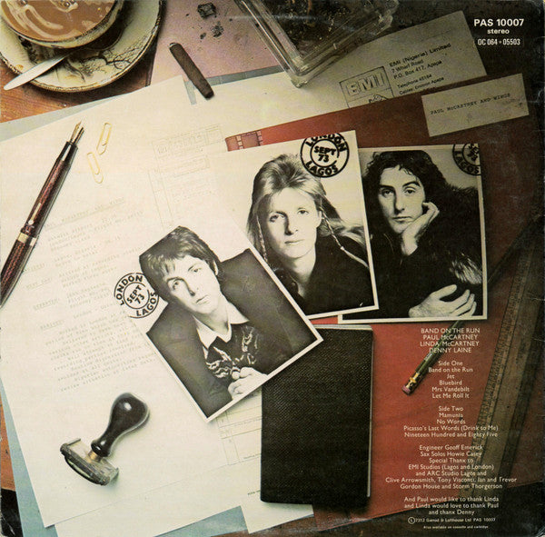 Paul McCartney And Wings* : Band On The Run (LP, Album)