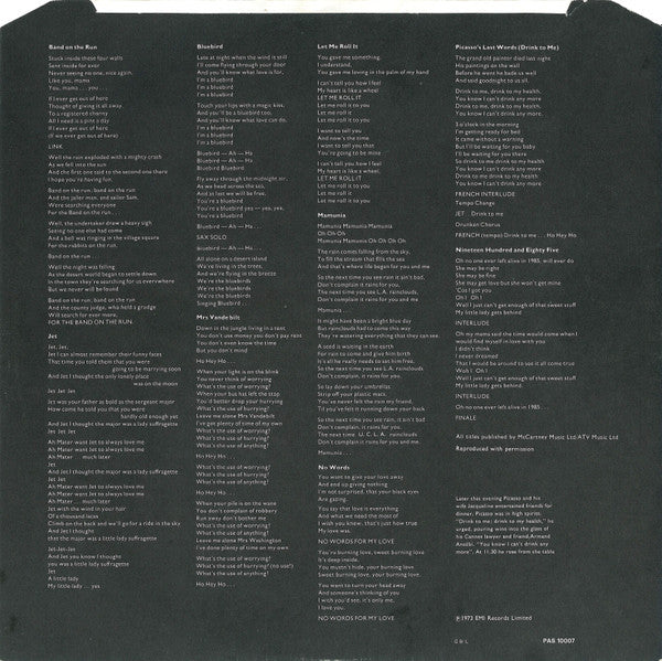 Paul McCartney And Wings* : Band On The Run (LP, Album)