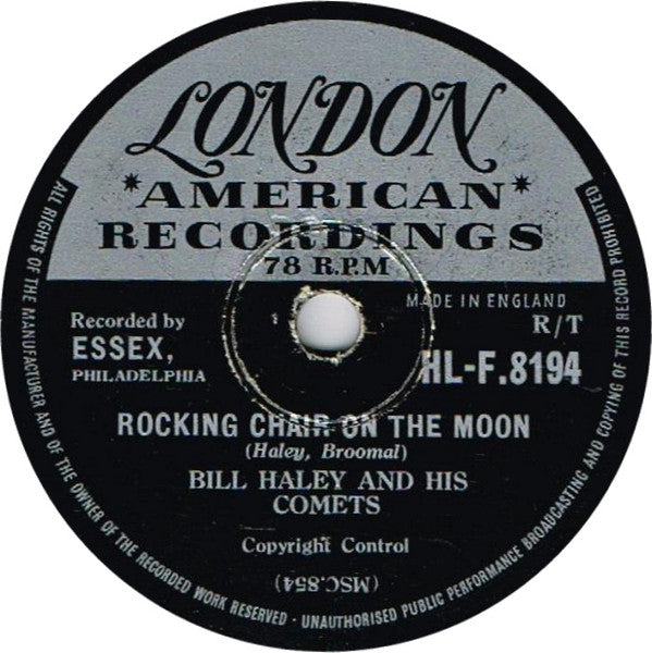 Bill Haley And His Comets : Ten Little Indians / Rocking Chair On The Moon (Shellac, 10", RP)