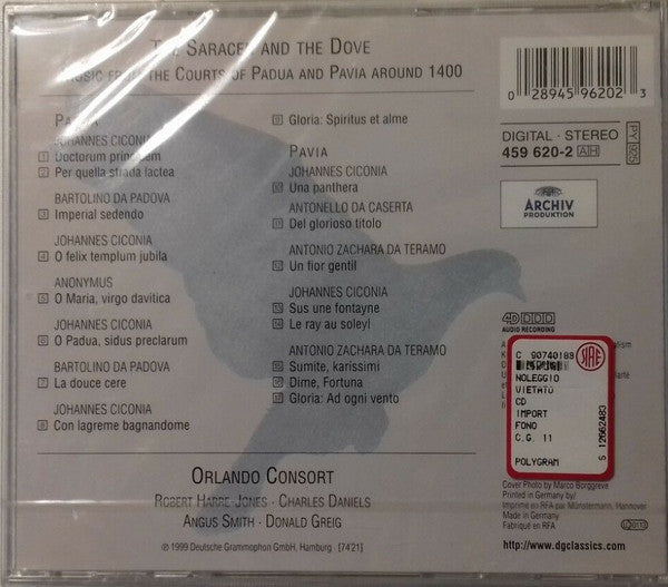 Orlando Consort, Robert Harre-Jones, Charles Daniels (2), Angus Smith, Donald Greig : The Saracen And The Dove - Music From The Courts Of Padua & Pavia (CD, Album)