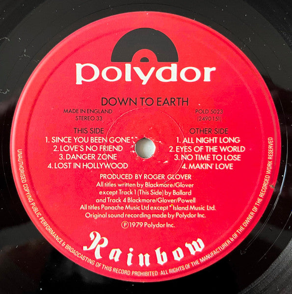 Rainbow : Down To Earth (LP, Album)