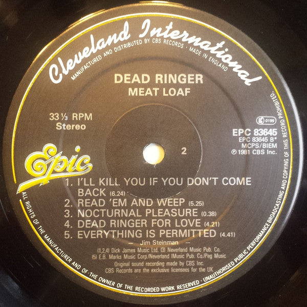 Meat Loaf : Dead Ringer (LP, Album)
