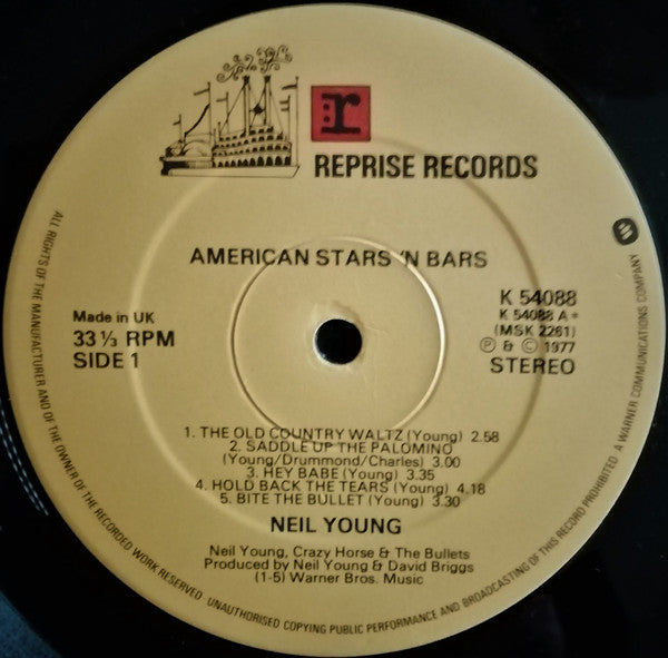 Neil Young : American Stars 'N Bars (LP, Album)