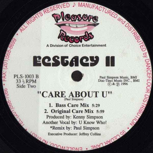 Ecstacy II : Care About U (12")