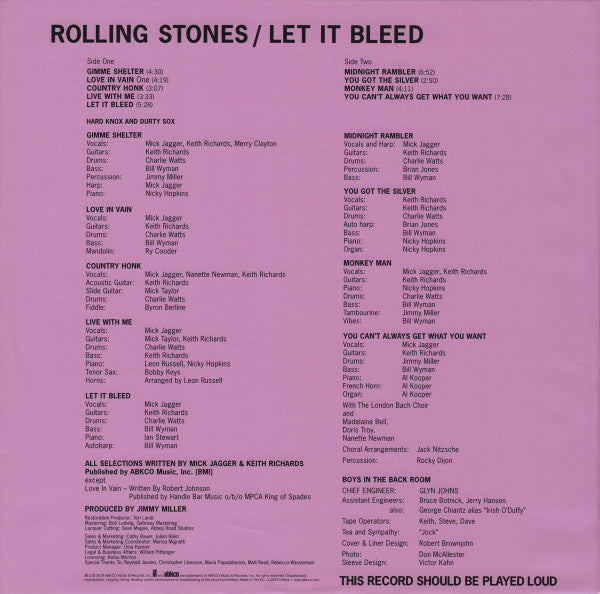 Rolling Stones* : Let It Bleed (LP, Album, RE, RM, 50t)