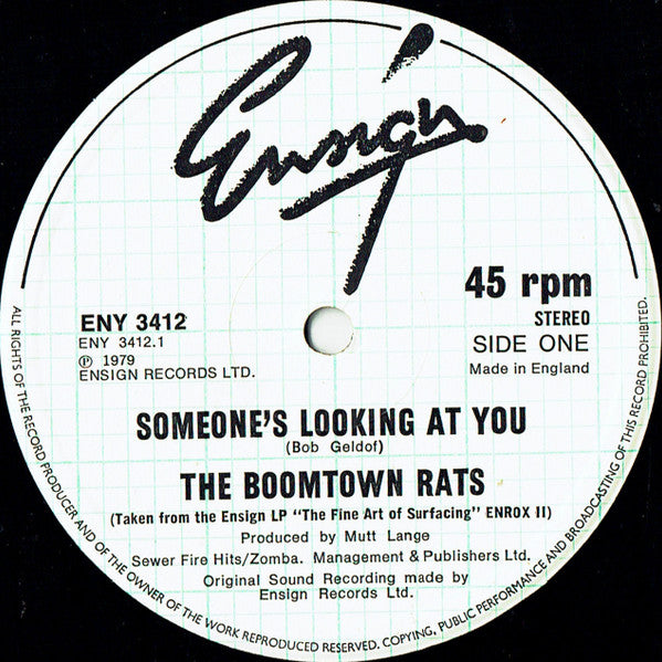 Buy The Boomtown Rats : Someone's Looking At You (12