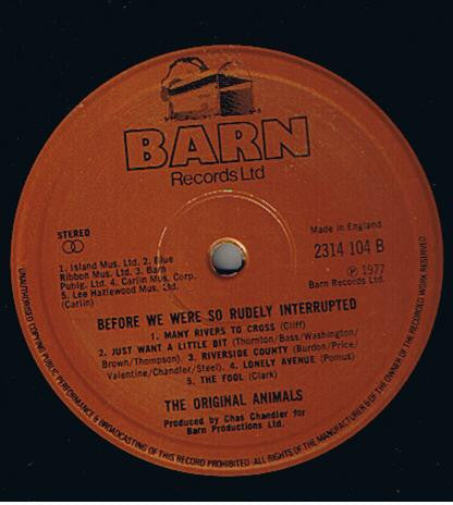 The Original Animals* : Before We Were So Rudely Interrupted (LP, Album)