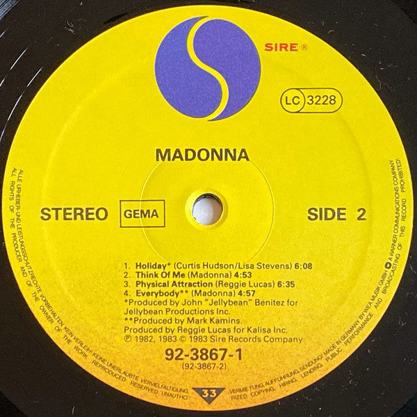 Madonna : Madonna (LP, Album)