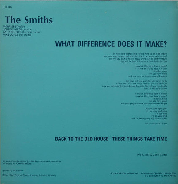 The Smiths : What Difference Does It Make? (12", Single, T. )