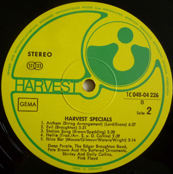 Various : Harvest Specials (LP, Comp)