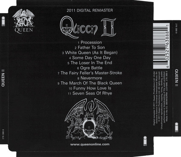 Queen : Queen II (CD, Album, RE, RM, Sup)