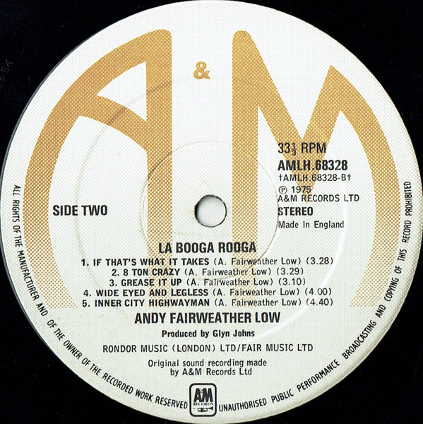 Andy Fairweather Low* : La Booga Rooga (LP, Album)
