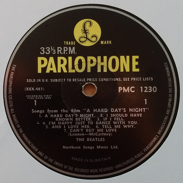 The Beatles : A Hard Day's Night (LP, Album, Mono, Gar)