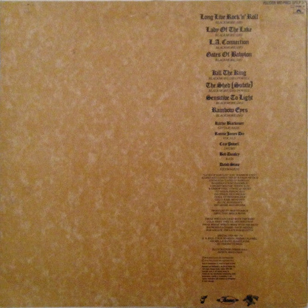 Rainbow : Long Live Rock 'N' Roll (LP, Album, RE)