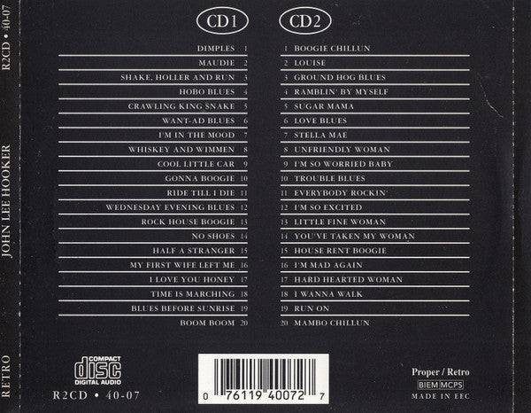 John Lee Hooker : The Gold Collection: 40 Classic Performances (2xCD, Comp, Gol)