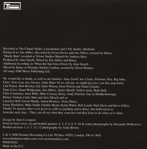 Arctic Monkeys : Whatever People Say I Am, That's What I'm Not (CD, Album, RE, Jew)