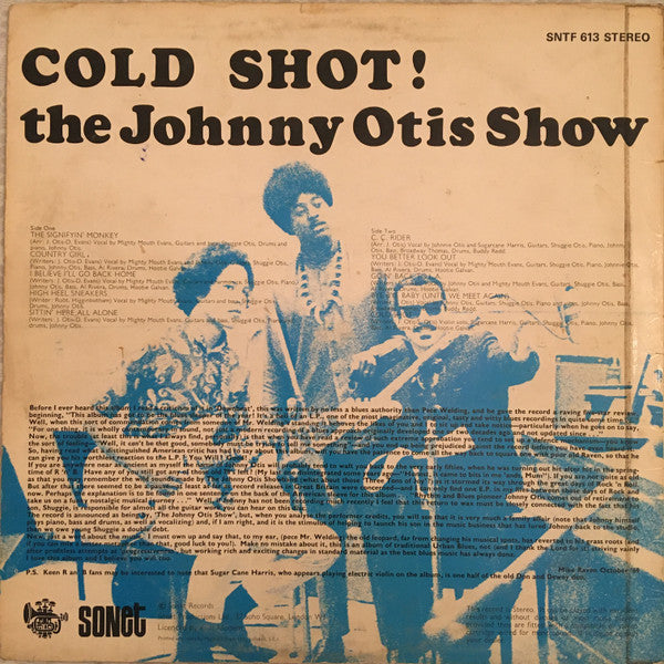 The Johnny Otis Show Featuring Mighty Mouth Evans* & Shuggie Otis : Cold Shot! (LP, Album)