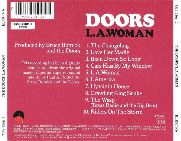 ドアーズ　LAウーマン Doors – L.A. Woman – Vinyl (LP, Album + 2 more), 1971 [r23950706