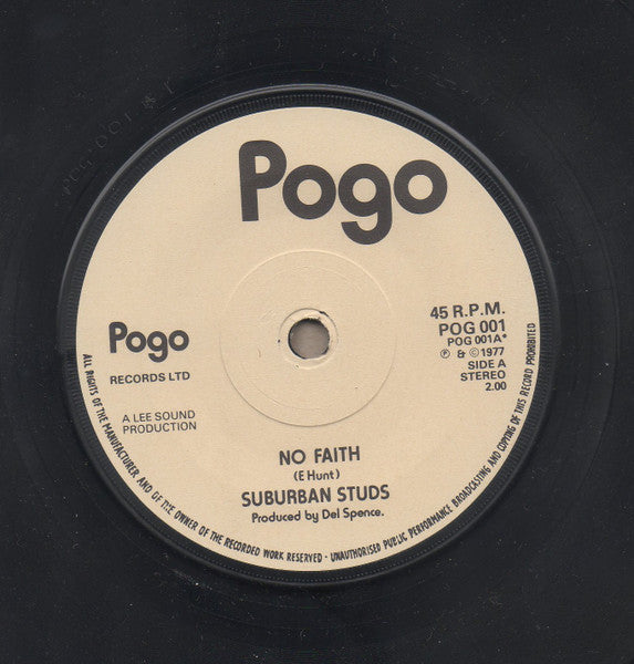 Suburban Studs : No Faith (7", Single, RE)