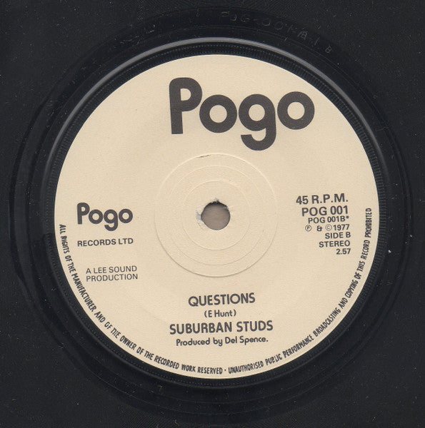Suburban Studs : No Faith (7", Single, RE)