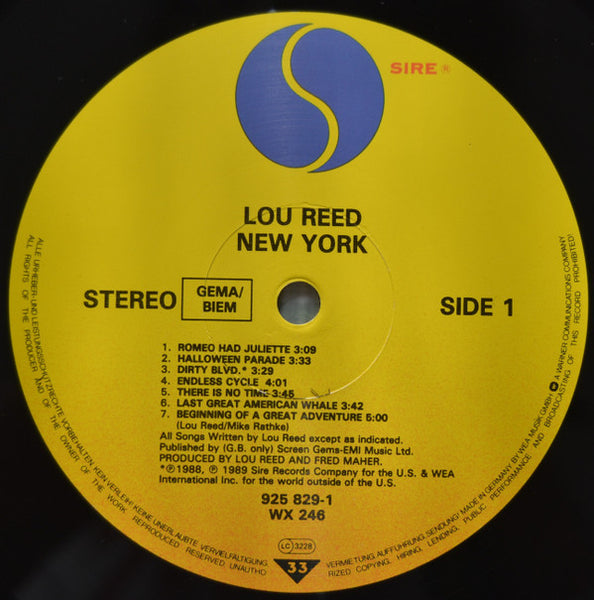 Lou Reed : New York (LP, Album)