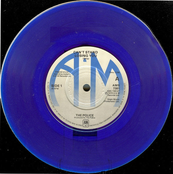 The Police : Can't Stand Losing You (7", Single, RE, Dar)