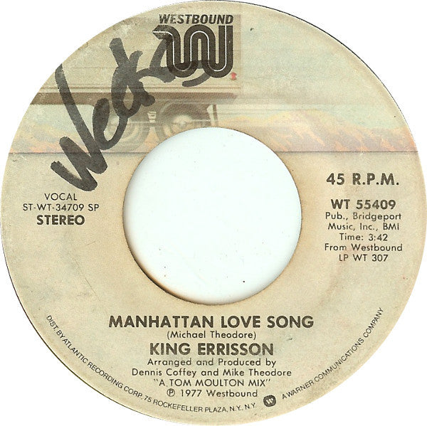 King Errisson : Manhattan Love Song / L.A. Bound (7")