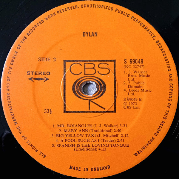 Dylan* : Dylan (LP, Album)