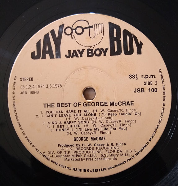 George McCrae : The Best Of George McCrae (LP, Comp)