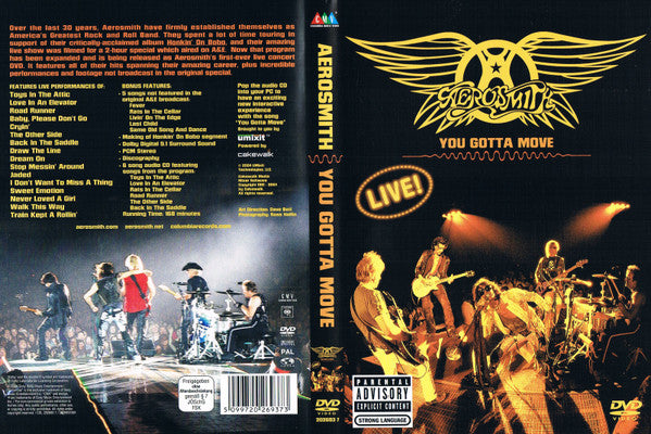 Aerosmith : You Gotta Move (DVD-V, Multichannel, PAL, Reg + CD, MiniAlbum, Enh)
