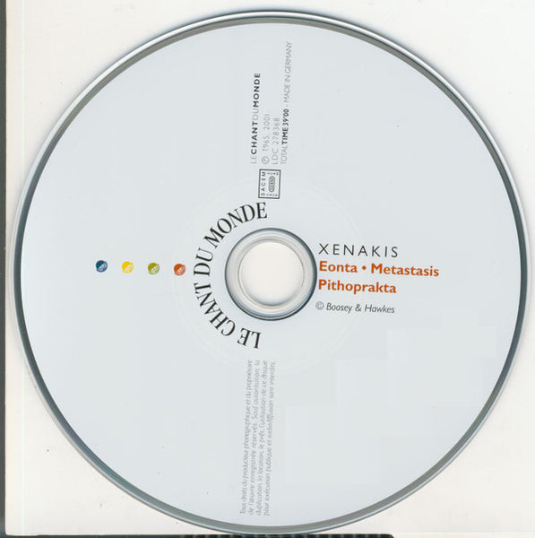 Xenakis* - Maurice Le Roux - Konstantin Simonovic* - Yuji Takahashi : Metastasis / Pithoprakta / Eonta (CD, Album, RE)