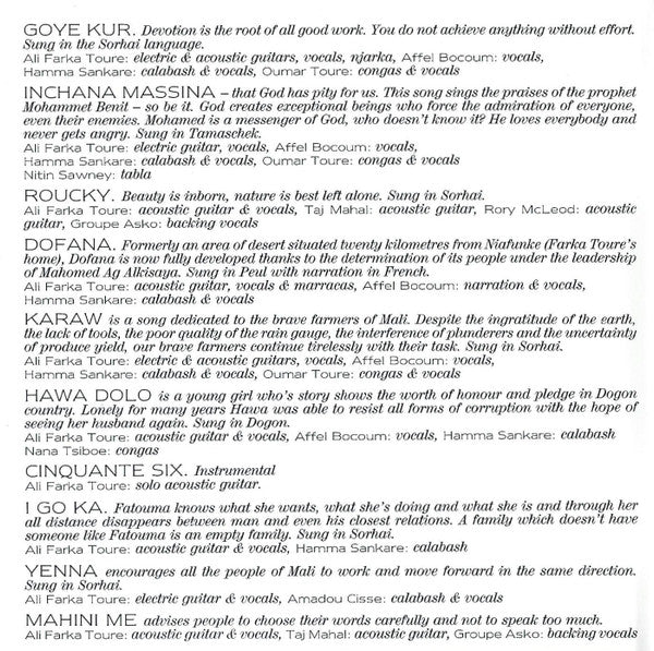 Ali Farka Toure* : The Source (CD, Album)