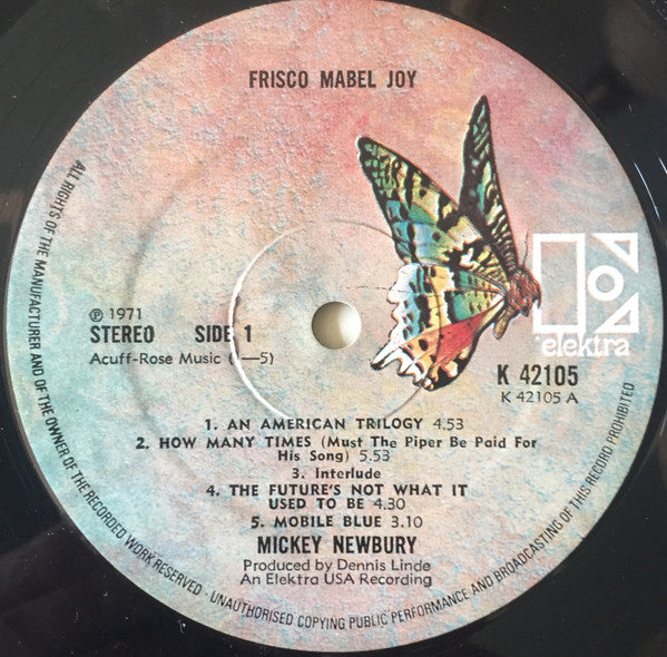 Mickey Newbury : 'Frisco Mabel Joy (LP, Album)