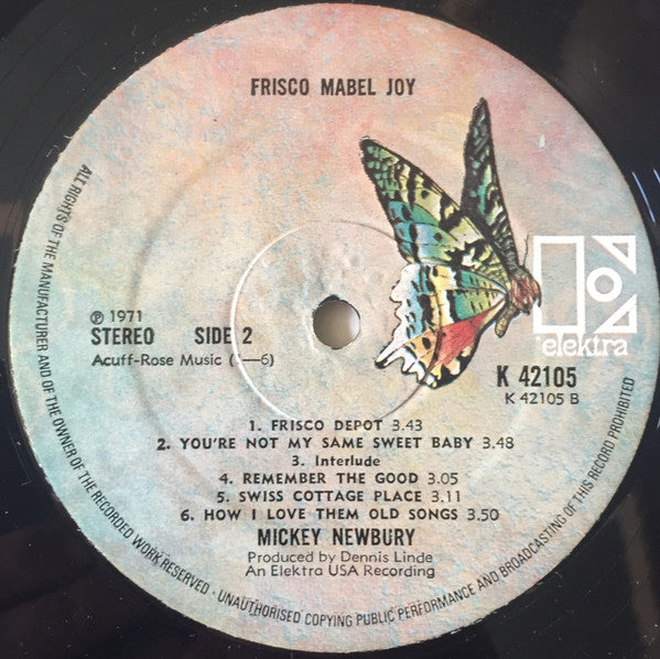 Mickey Newbury : 'Frisco Mabel Joy (LP, Album)