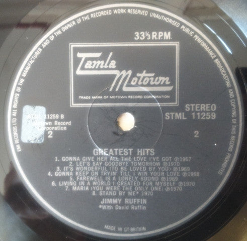 Jimmy Ruffin : Greatest Hits (LP, Comp)