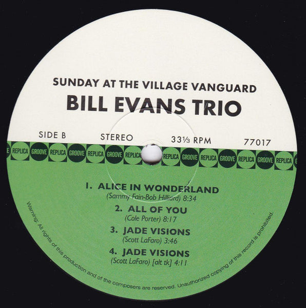 Bill Evans Trio* : Sunday At The Village Vanguard (LP, Album, RE, Unofficial + CD, Album, RE)