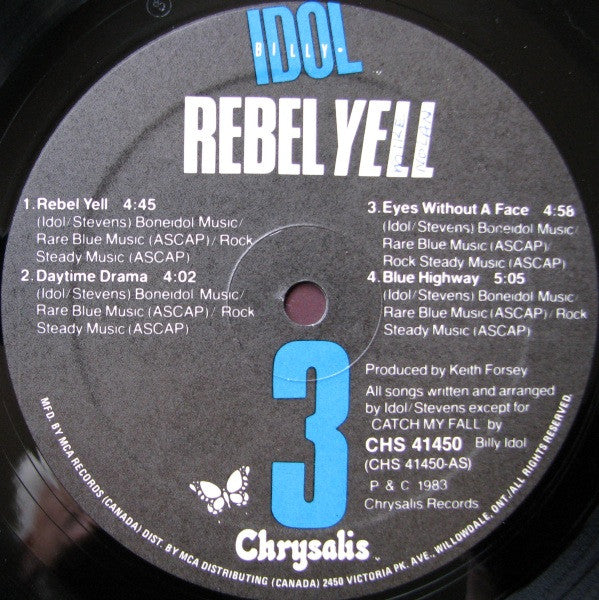 Billy Idol : Rebel Yell (LP, Album)