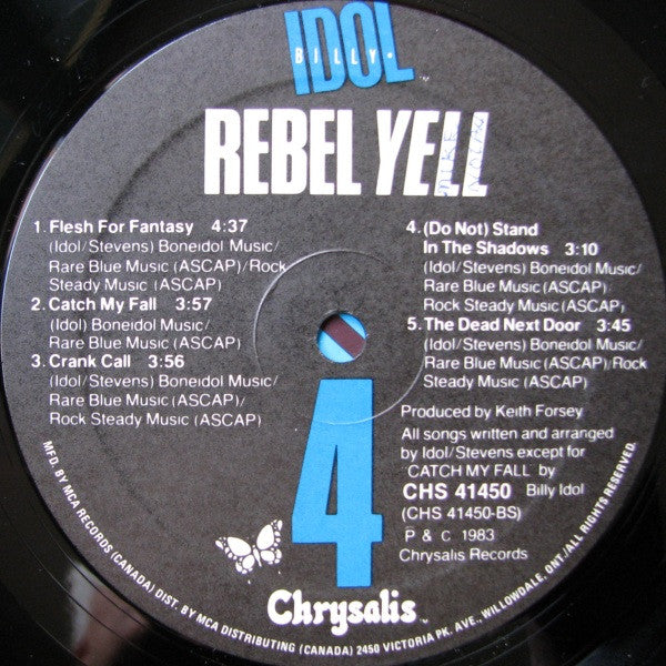 Billy Idol : Rebel Yell (LP, Album)