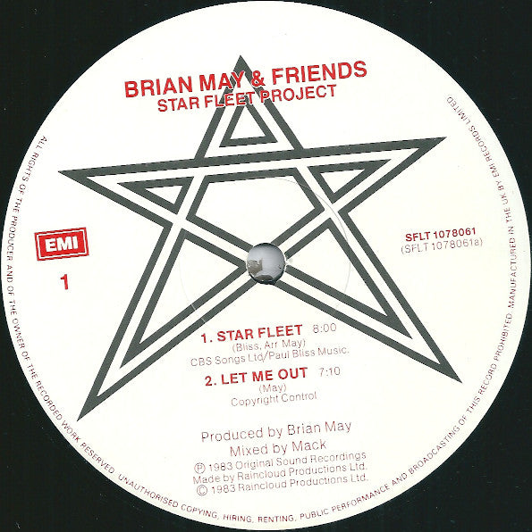 Brian May + Friends : Star Fleet Project (12", MiniAlbum, Whi)