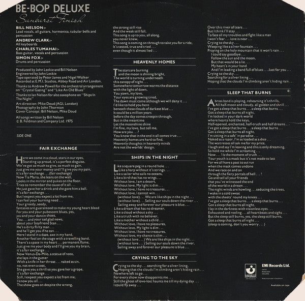 Be-Bop Deluxe* : Sunburst Finish (LP, Album)
