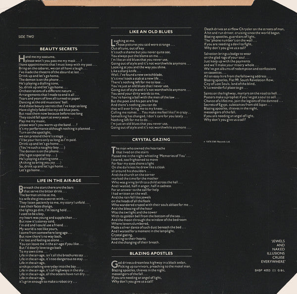 Be-Bop Deluxe* : Sunburst Finish (LP, Album)