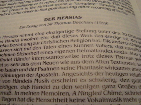Handel* - Sir Thomas Beecham, Vyvyan*, Sinclair*, Vickers*, Tozzi*, Royal Philharmonic Orchestra : Messiah (3xCD, RE, RM)